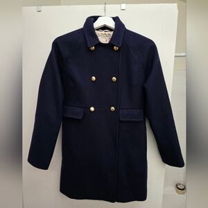 Crewcuts Midnight Blue Pea Coat with Gold Buttons
